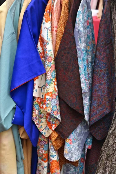 Japanese Kimono Yukata Dresses Market Kyoto — Stock Photo, Image