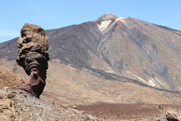Paysage Volcanique Tenerife Rocher Doigt Dieu Dans Parc National Mont — Photo