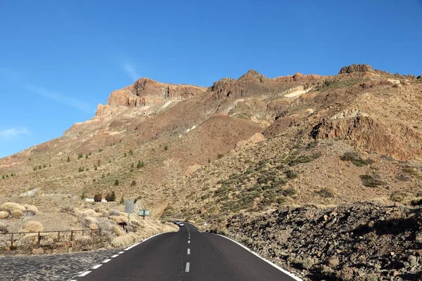 Tenerife Parque Nacional Del Teide Carretera Paisaje Volcánico — Foto de Stock