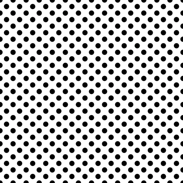 Vettore Pattern Pois Nero Bianco — Vettoriale Stock