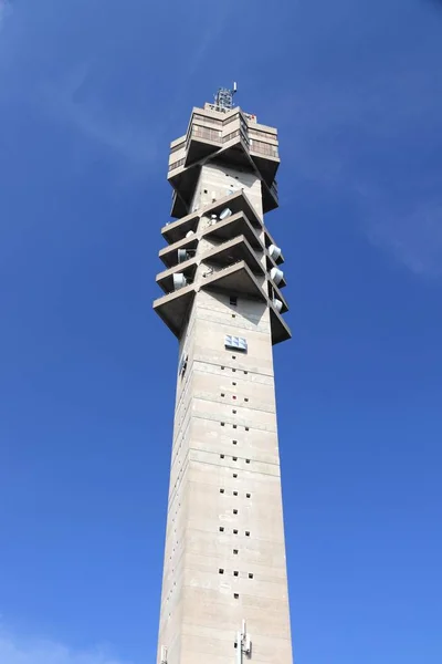 Stockholm Sweden Sierpnia 2018 Wieża Telewizyjna Kaknastornet Sztokholmie Szwecja Należy — Zdjęcie stockowe