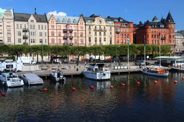 ストックホルム スウェーデン 2018 ストックホルム スウェーデンの Strandvagen エリアのシティー ビュー ストックホルムはスウェーデンで最も人口の多い地域 首都です — ストック写真