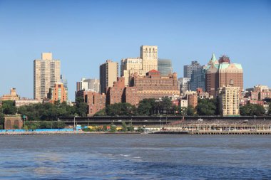 Brooklyn silueti. New York 'un simgeleri. New York mimarisi.