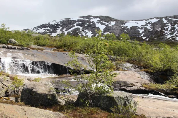 Norge Vandringsområde Bergskedja Hordaland Län Troll Tongue Spår — Stockfoto