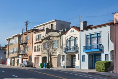 Residential San Francisco, California - generic residential neighborhood in Portola. clipart