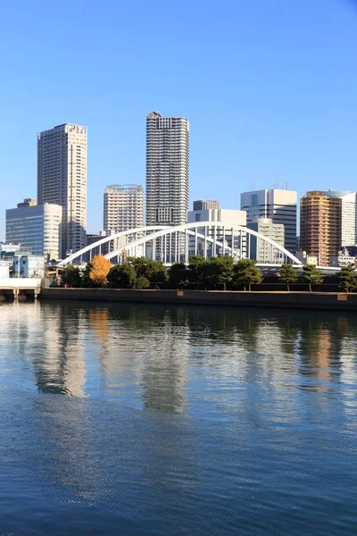 Tokyo Skyline Modern Residential Neighborhoods High Rise Apartment Buildings Kachidoki — Stock Photo, Image