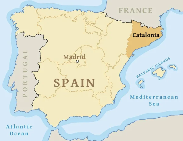 Katalonya özerk topluluğu — Stok Vektör