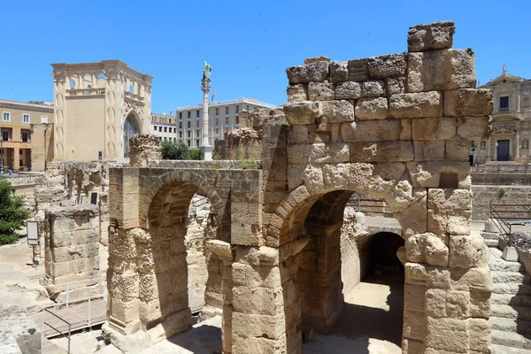 Římské rozvaliny, Lecce — Stock fotografie