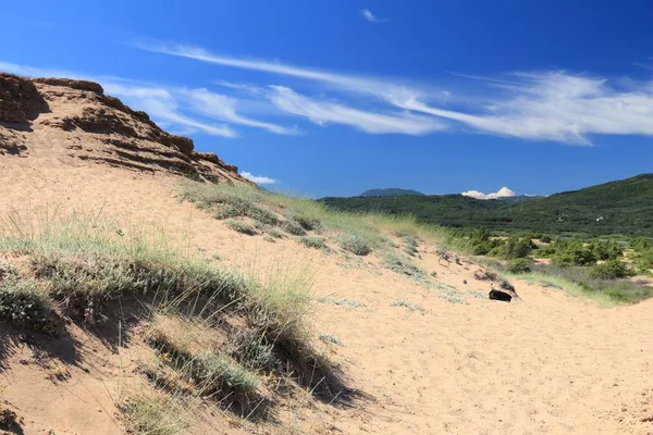 Sanddünen auf Korfu — Stockfoto