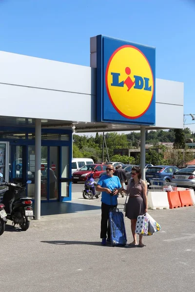 Lidl supermarket, Yunanistan — Stok fotoğraf