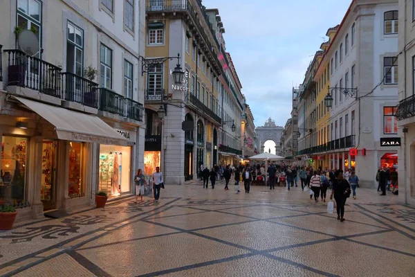 Rua Augusta, Lizbona — Zdjęcie stockowe