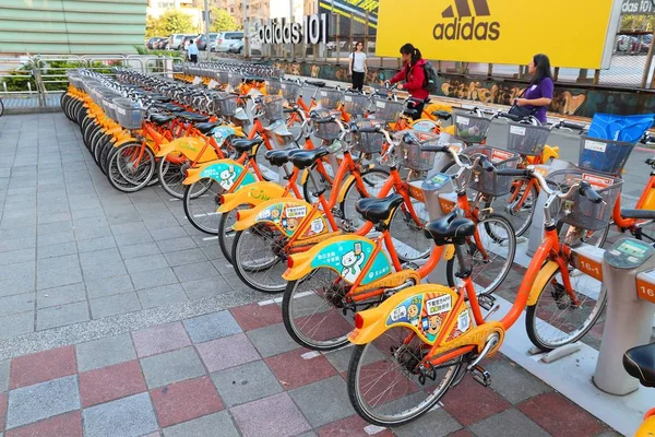 Taipei Fietsverhuur — Stockfoto