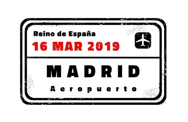 Madrid vektör damgası — Stok Vektör