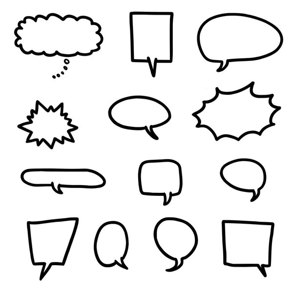 Cartoon speech bubbles