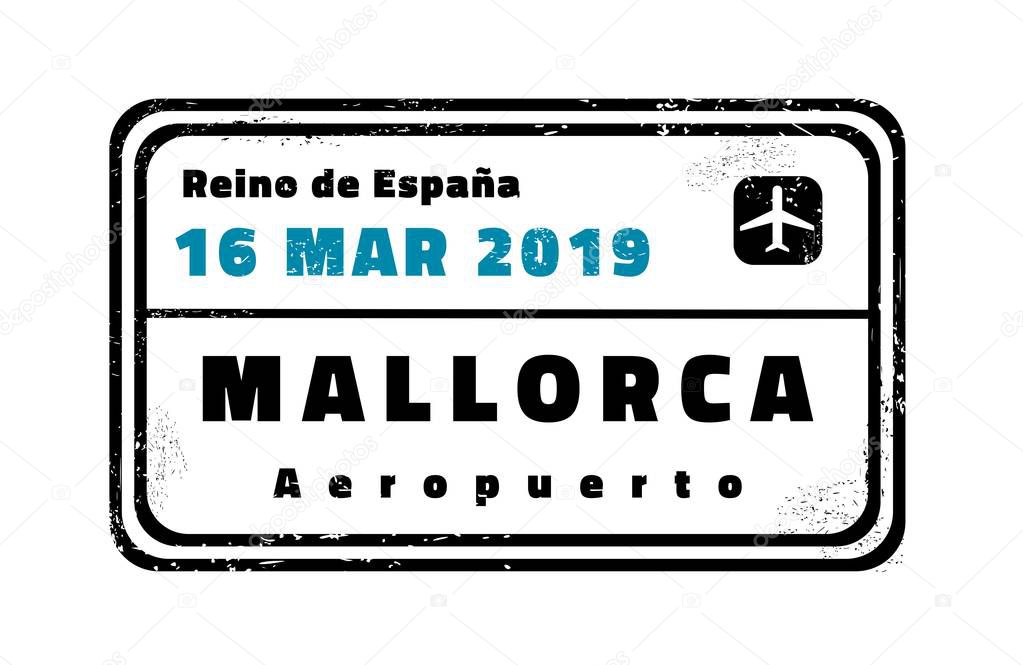 Mallorca vector stamp