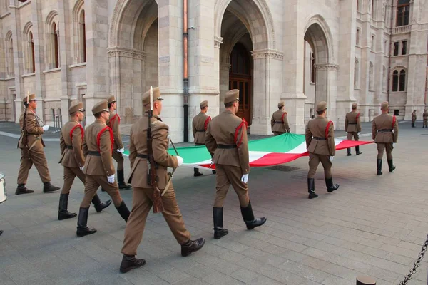 Ceremonia bandera Hungría —  Fotos de Stock