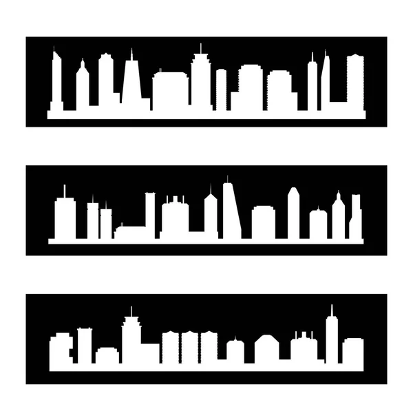 Banderas modernas de la ciudad — Vector de stock