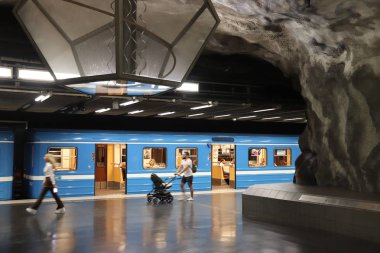 Stockholm metro istasyonu