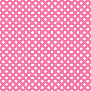 Pembe polka üzerinde beyaz