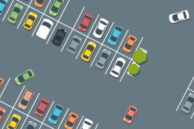 Süpermarket park vektörü