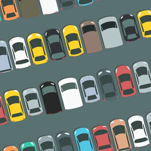 Εικονογράφηση στάθμευσης αυτοκινήτων — Διανυσματικό Αρχείο