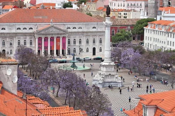 Rossio torg, Lissabon — Stockfoto