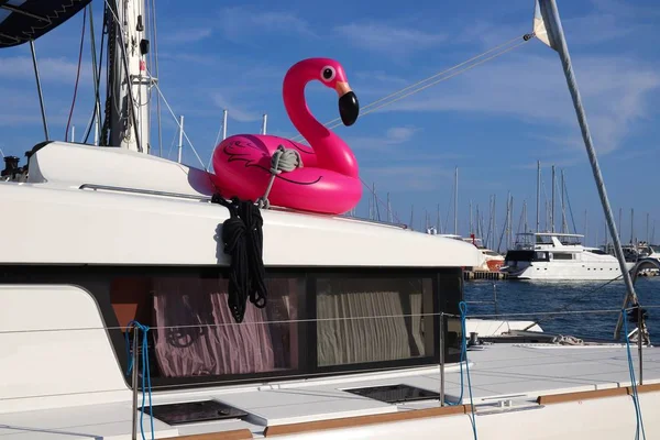 Aufblasbarer Flamingo — Stockfoto