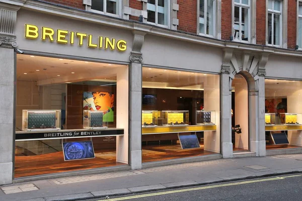 London Storbritannien Juli 2016 Breitling Watch Store London Breitling Schweizisk — Stockfoto