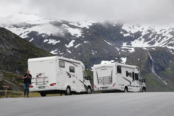 Camper van Noruega — Foto de Stock