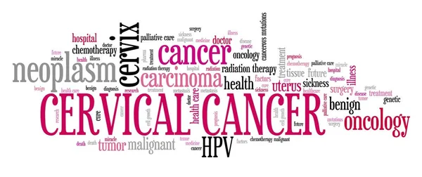 Cervical cancer word cloud — Stock Photo, Image