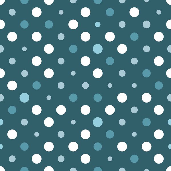 Blue white polka dots