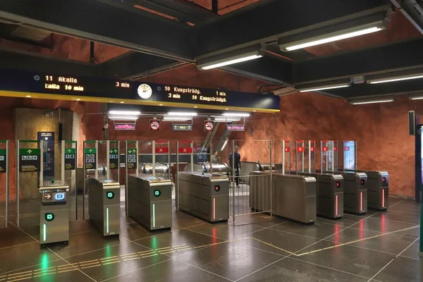 Metro ticket gates — Stock Photo, Image