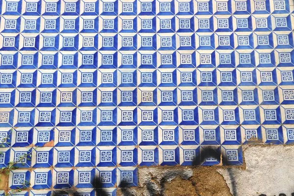 Lisboa azulejos azuis — Fotografia de Stock