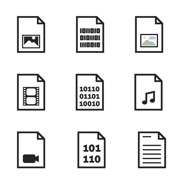 Symbole im Dateiformat — Stockvektor