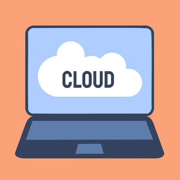 Počítač Cloud Storage — Stockový vektor