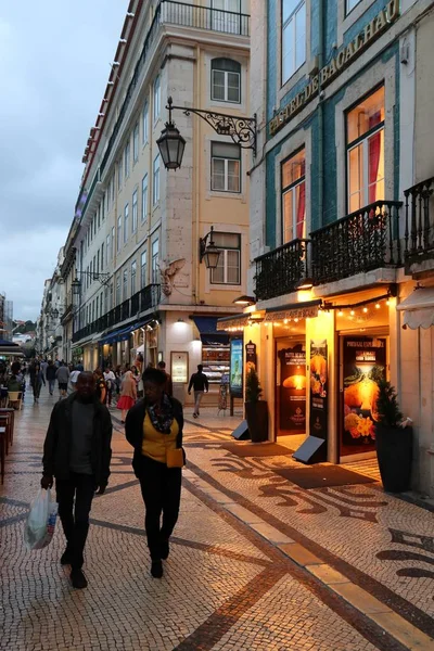 Lisboa rua comercial — Fotografia de Stock