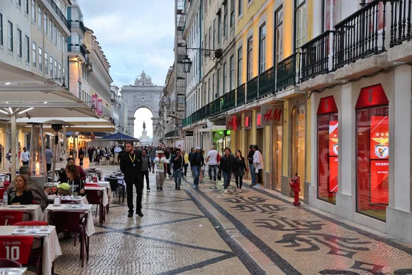 Lisboa Rua Augusta — Fotografia de Stock