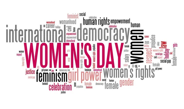 Women's Day word cloud — Stock Photo, Image