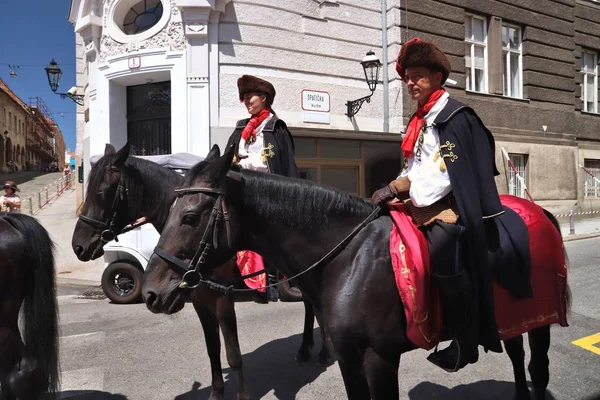 Guarda de cavalo de Zagreb — Fotografia de Stock