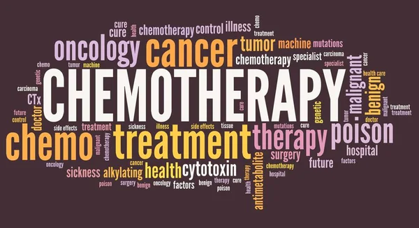 Quimioterapia palabra nube — Foto de Stock