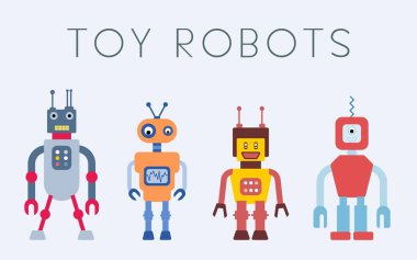 Vektör oyuncak robotlar