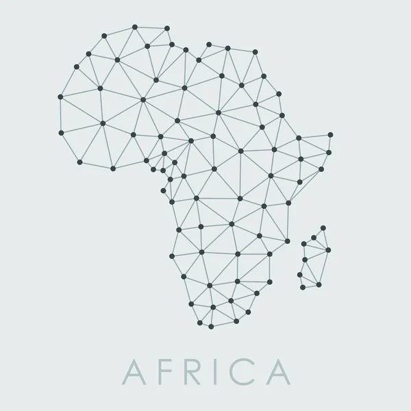 Africká mapa vektor — Stockový vektor