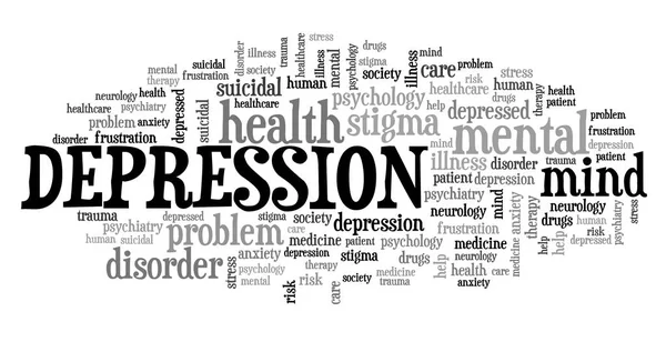 Depression word cloud — Stockfoto