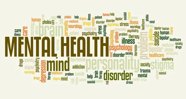 Mental health word cloud — Stock Photo, Image