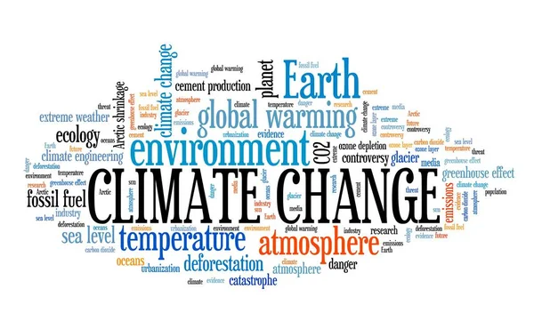 Słowa dotyczące zmian klimatu — Zdjęcie stockowe
