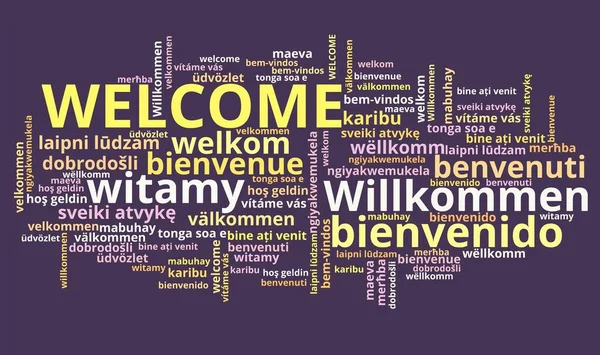 Welcome message sign — Stock Photo, Image