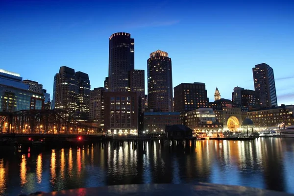 波士顿市天际线 — 图库照片