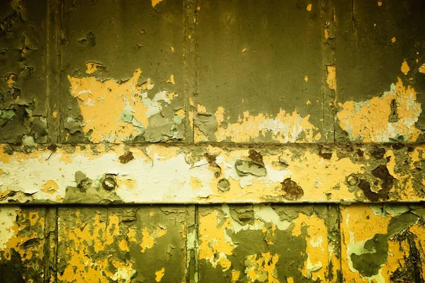 剥皮油漆复古质感 Grunge风格的老式木门背景 — 图库照片