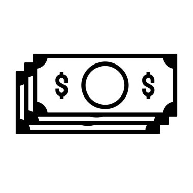 Amerikan doları basit bir ikonu destekler. EPS vektör simgesi.