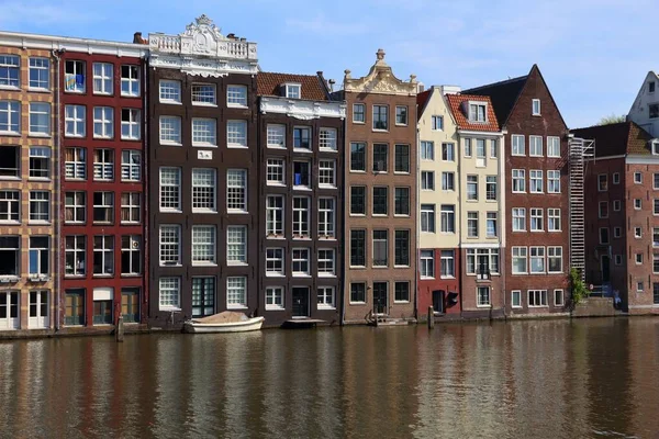 Amsterdams Kanalarchitektur Damrak Kanal Stadtteil Wallen — Stockfoto